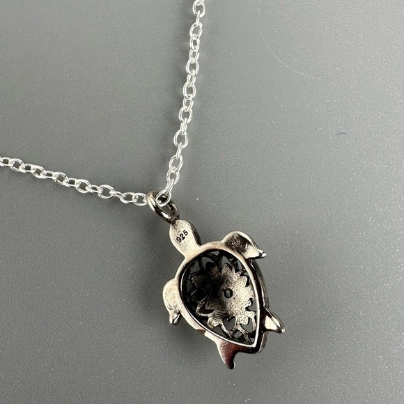 Sterling Silver Turtle Necklace - Picture 5 of 9